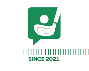 Green Golf Chat logo design
