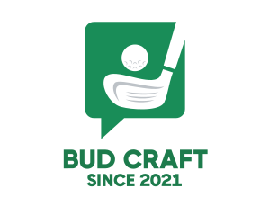 Green Golf Chat logo design