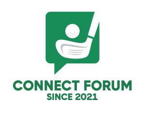 Forum - Green Golf Chat logo design