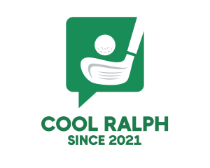 Green Golf Chat logo design