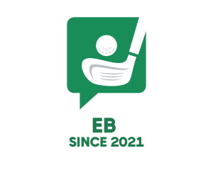 Ball - Green Golf Chat logo design