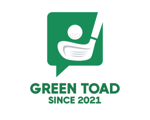 Green Golf Chat logo design