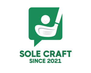 Green Golf Chat logo design