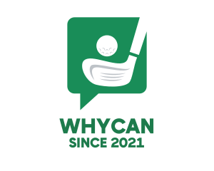 Network - Green Golf Chat logo design