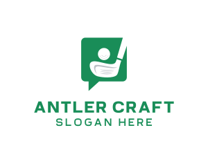 Green Golf Chat logo design