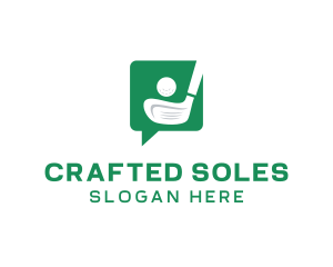 Green Golf Chat logo design