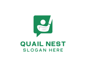 Green Golf Chat logo design