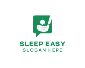 Green Golf Chat logo design