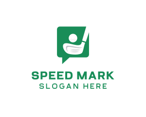 Green Golf Chat logo design