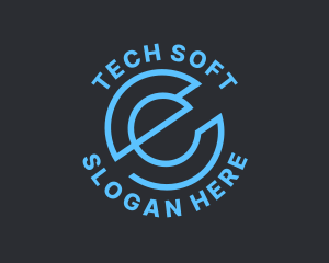 Software - Data Software Letter EC logo design