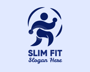 Weightloss - Person Jogging Exercise logo design