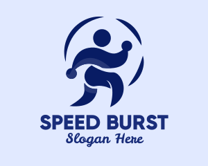 Sprinting - Person Jogging Exercise logo design
