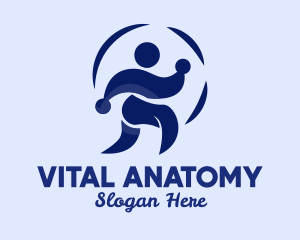 Anatomy - Person Jogging Exercise logo design