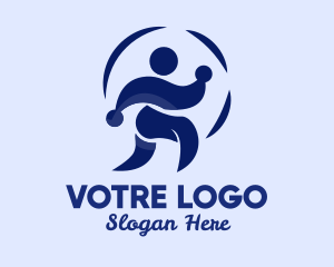 Gym - Person Jogging Exercise logo design