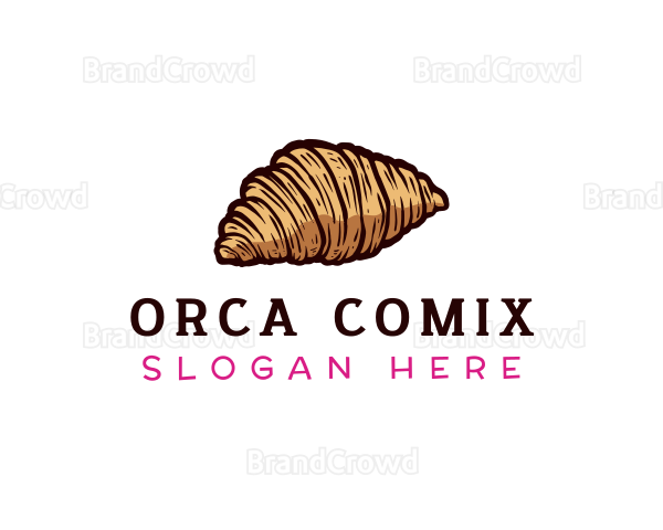 Bake Croissant Pastry Logo