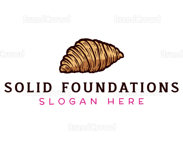 Bake Croissant Pastry Logo