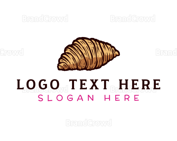 Bake Croissant Pastry Logo