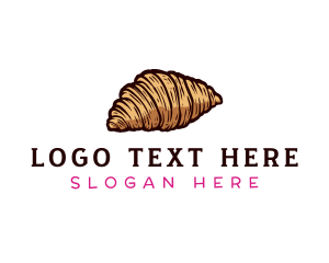 Baker - Bake Croissant Pastry logo design