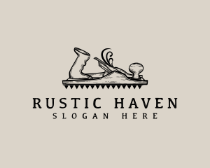 Rustic Carpentry Planer logo design