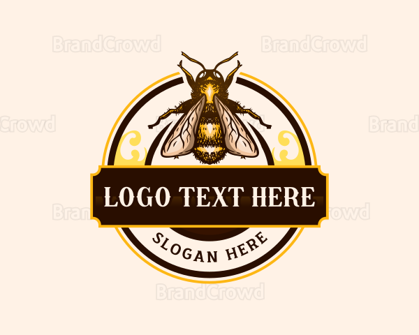 Retro Hornet Bee Logo