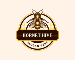 Retro Hornet Bee logo design