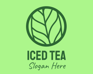 Green Leaf Badge logo design