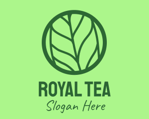 Green Leaf Badge logo design