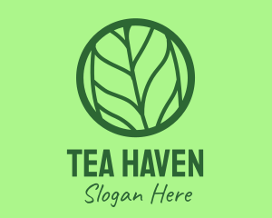 Green Leaf Badge logo design