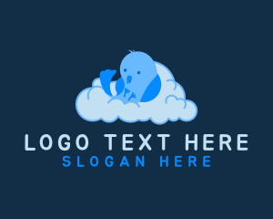 Cloud - Cute Blue Bird logo design