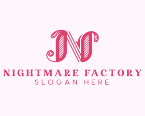 Vintage Fashion Boutique Letter N logo design