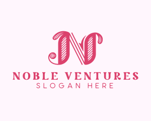 Vintage Fashion Boutique Letter N logo design