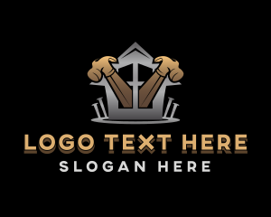 Industrial - Renovation Hammer Contractor logo design