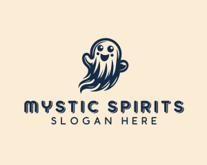 Halloween Ghost Cartoon logo design