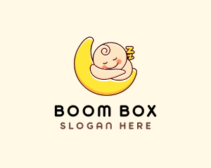 Sleeping Baby Moon  logo design