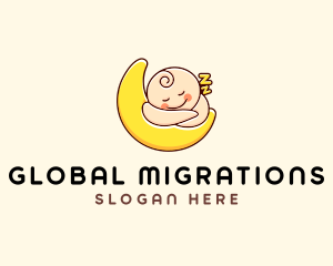 Sleeping Baby Moon  logo design