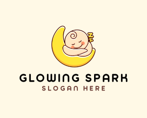 Sleeping Baby Moon  logo design