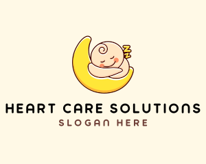 Sleeping Baby Moon  logo design