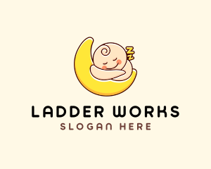 Sleeping Baby Moon  logo design