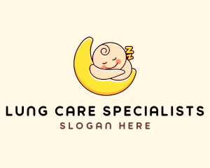 Sleeping Baby Moon  logo design