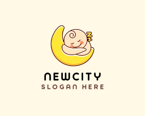 Sleeping Baby Moon  logo design