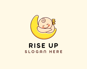 Sleeping Baby Moon  logo design