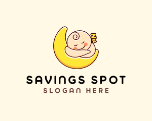 Sleeping Baby Moon  logo design