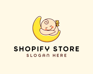 Sleeping Baby Moon  logo design