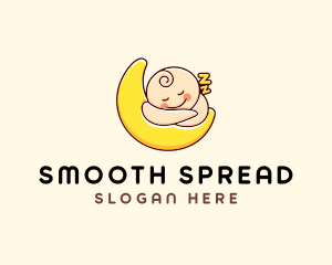 Sleeping Baby Moon  logo design