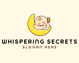 Sleeping Baby Moon  logo design