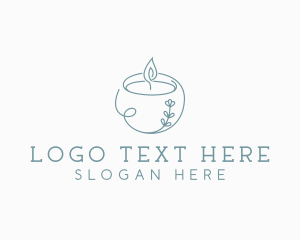 Candle - Spa Candle Decor logo design