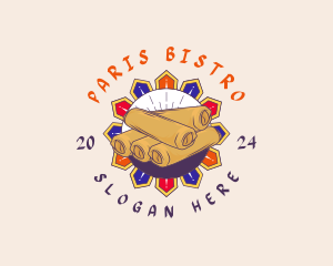 Filipino Spring Rolls Cuisine logo design