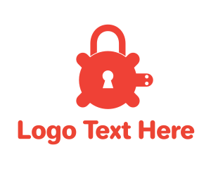 Red Shield - Secure Turtle Lock logo design