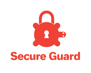 Secure Turtle Lock logo design