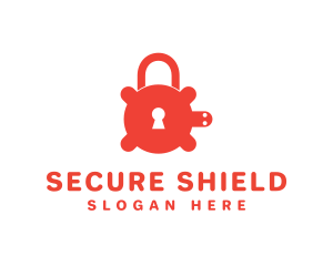 Secure Turtle Lock logo design